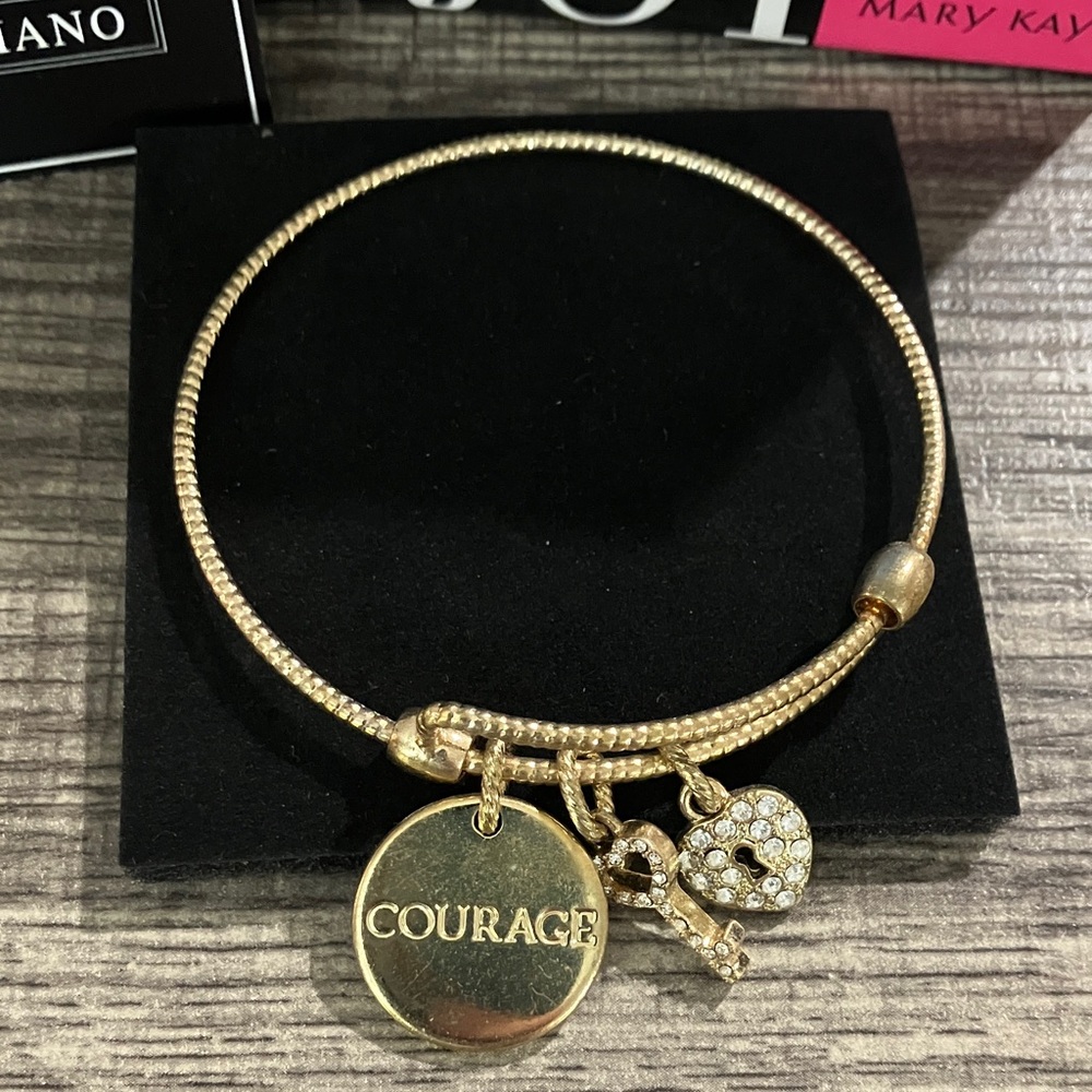R.J. Graziano Gold Courage Charm Bracelet - Picture 3 of 3